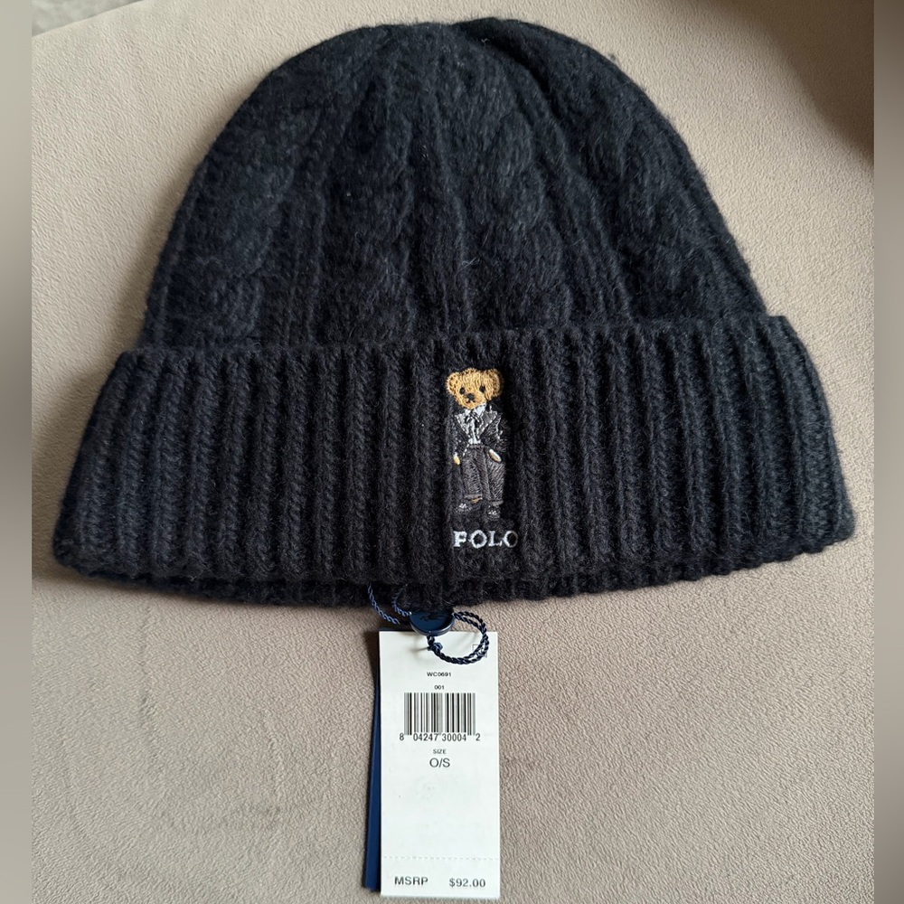 Polo by Ralph Lauren Black Knit Hat